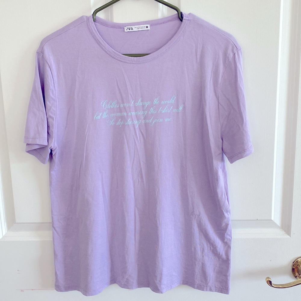 ZARA lavender women M size T-shirt